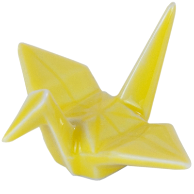 Hashioki reposa palillos Grulla origami amarillo