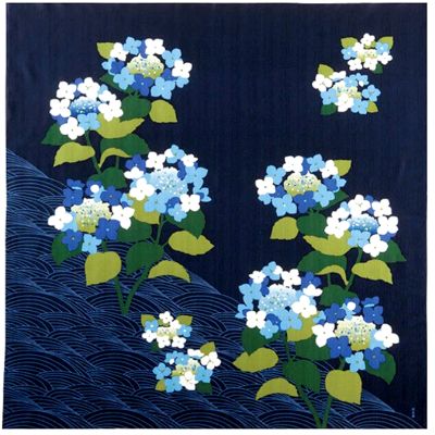 Furoshiki Hortensias Azules