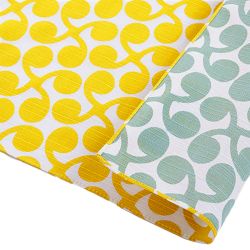 Furoshiki lauburu reversible Amarillo Verde