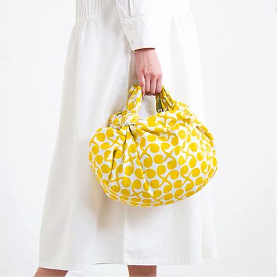 Furoshiki lauburu reversible Amarillo Verde