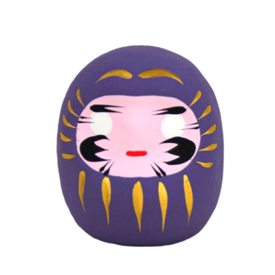 Daruma de la buena suerte morado