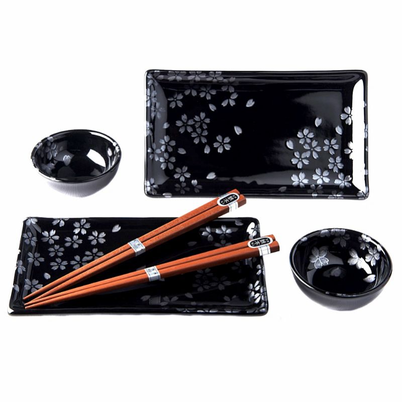 Set de sushi Sakura negro