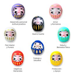 Daruma de la buena suerte rojo