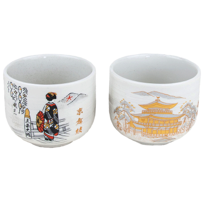 Set tazas de té - templo dorado