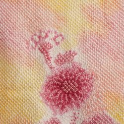 Haori peach shibori