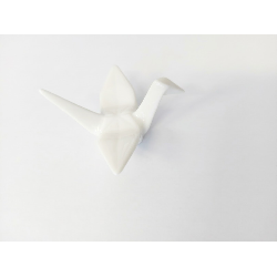 Hashioki reposa palillos Grulla origami blanca