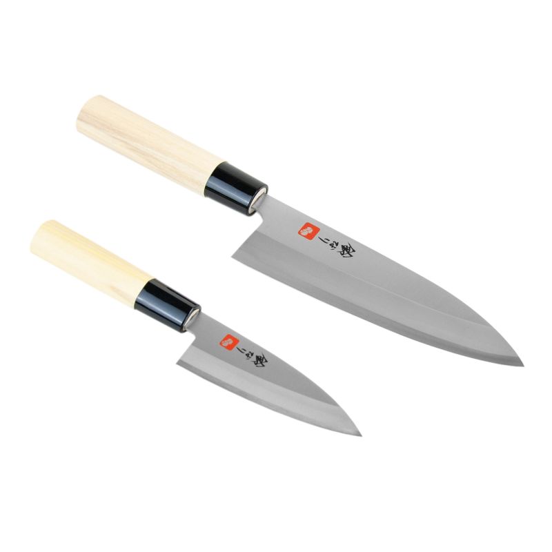 Set de cuchillos Santoku y Ajikiri