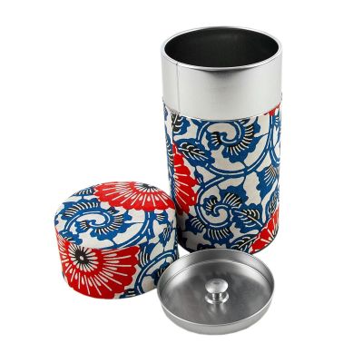 Contenedor para té hermético - Tang flower azul y rojo